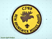 Click to enlarge CJ'89 New Brunswick Moose Award
